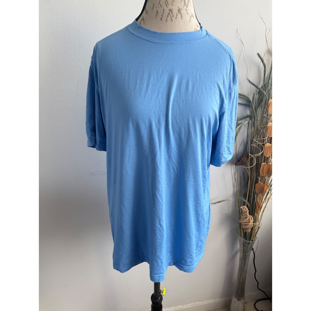 Lululemon Mens Metal Vent Tech Short Sleeve Shirt Blue Crew Neck Workout Top